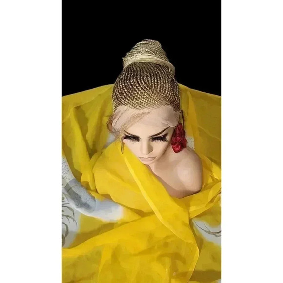 100% handmade, Braidedwigs blond Wig NWT Ghana Weave absolutely gorgeous. Long - Picture 13 of 15